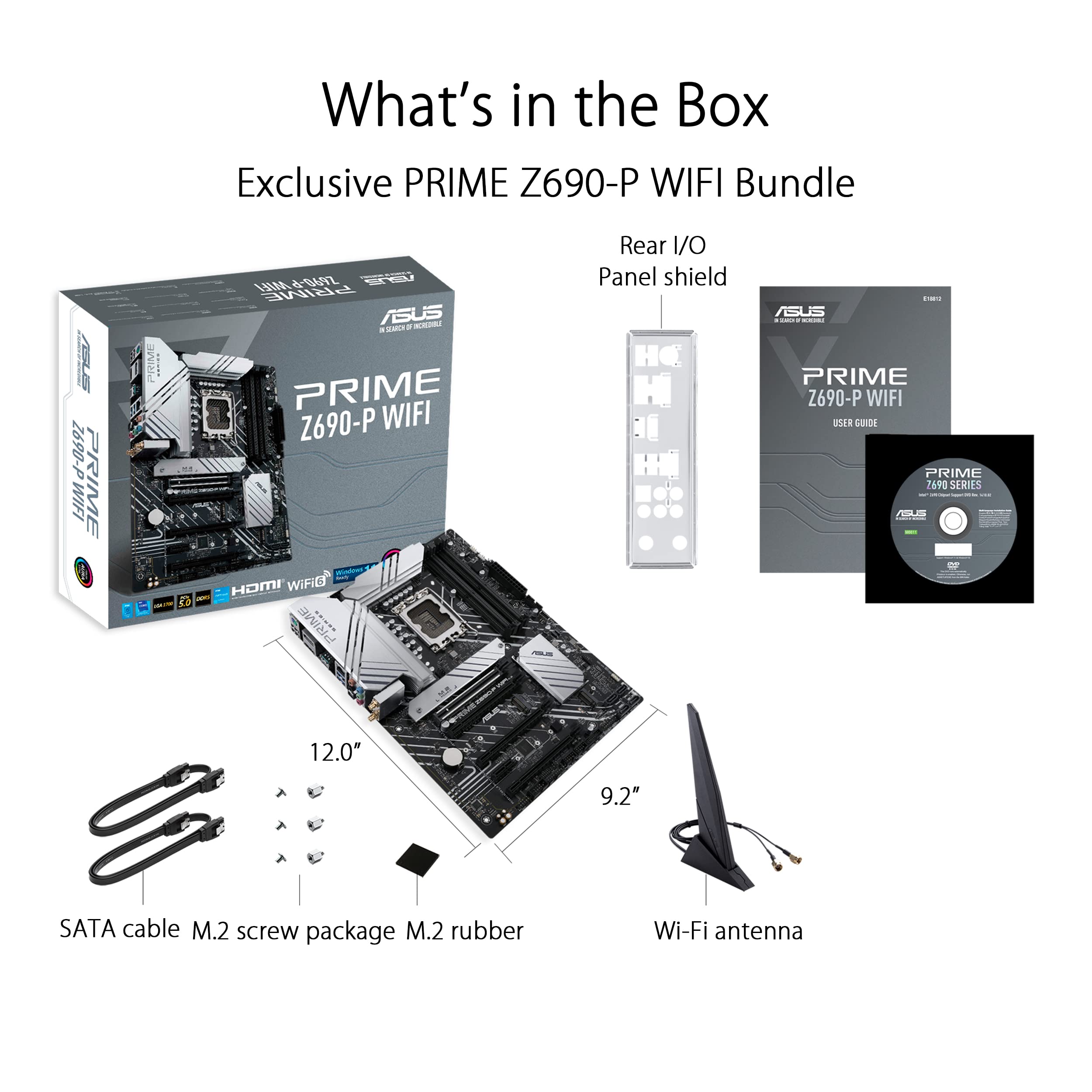 ASUS Prime Z690-P WiFi LGA1700(Intel 12th Gen) ATX Motherboard (PCIe 5.0,DDR5,14+1 Power Stages,3X M.2,WiFi 6,BT v5.2,2.5Gb LAN,Front Panel USB 3.2 Gen 1 Type-C,Thunderbolt 4 Support, Arua Sync) - Image 7