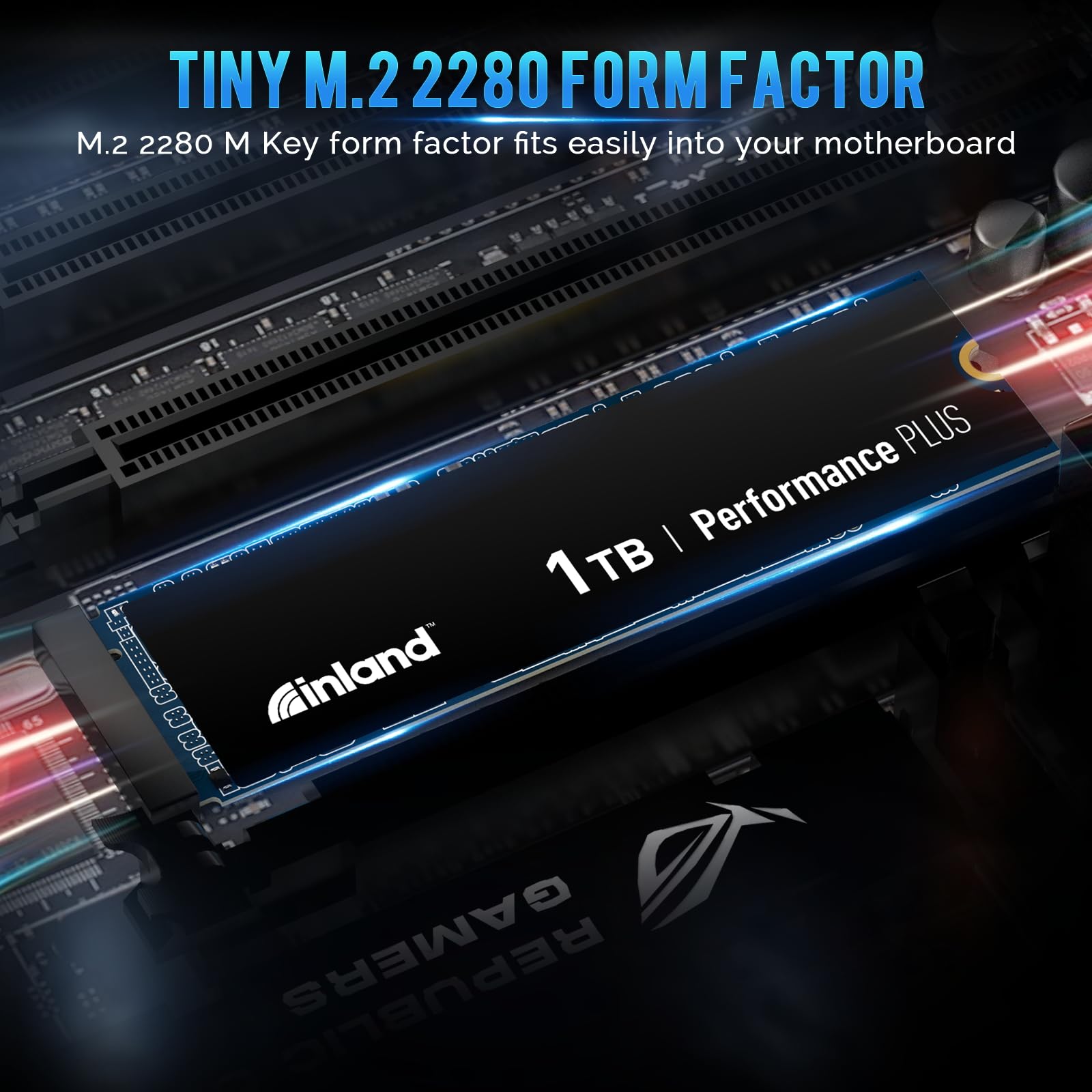 INLAND 1TB Performance Plus NVMe Internal Gaming SSD Solid State Drive Optimized for PS5 - Gen4 PCIe, M.2 2280, DRAM Cache, TLC 3D NAND Flash, Up to 7000MB/s - Image 5