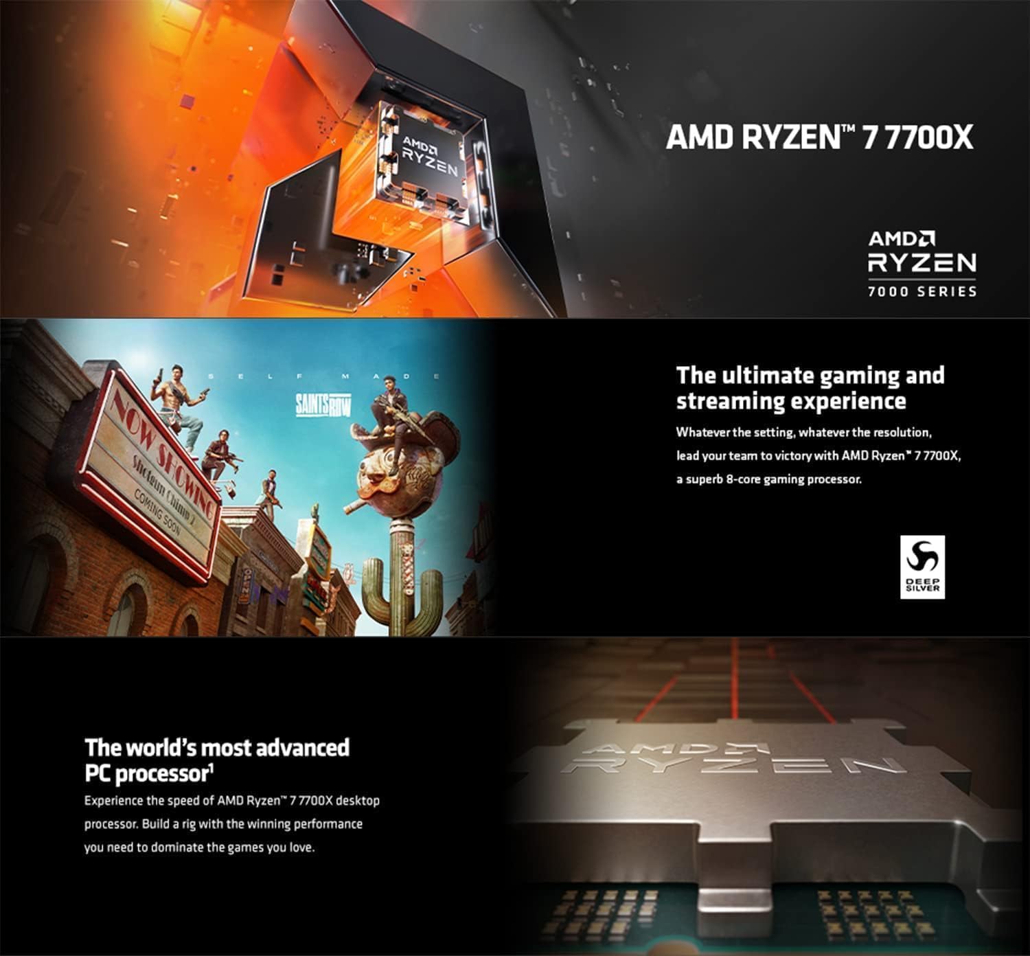 INLAND AMD Ryzen 7 7700X CPU Processor with GIGABYTE B650 Gaming X AX V2 Motherboard (AM5, ATX, DDR5, USB 3.2 Gen2x2 Type-C, Wi-Fi 6E), Soly by Micro Center - Image 3