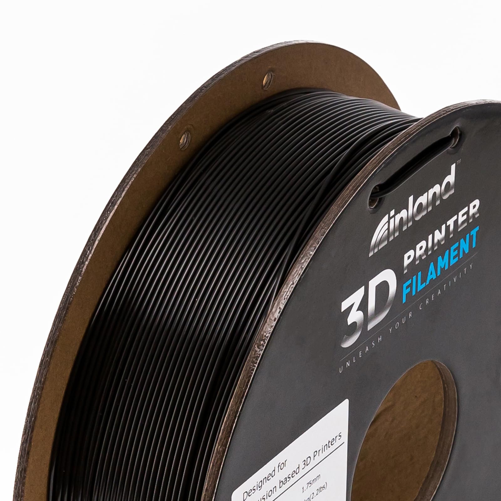 INLAND Micro Center PLA+ 3D Printing Filament 1.75mm - PLA Pro Dimensional Accuracy +/- 0.03 mm - 1kg Cardboard Spool (2.2 lbs) (1 Pack Black, 1.75mm) - Image 4
