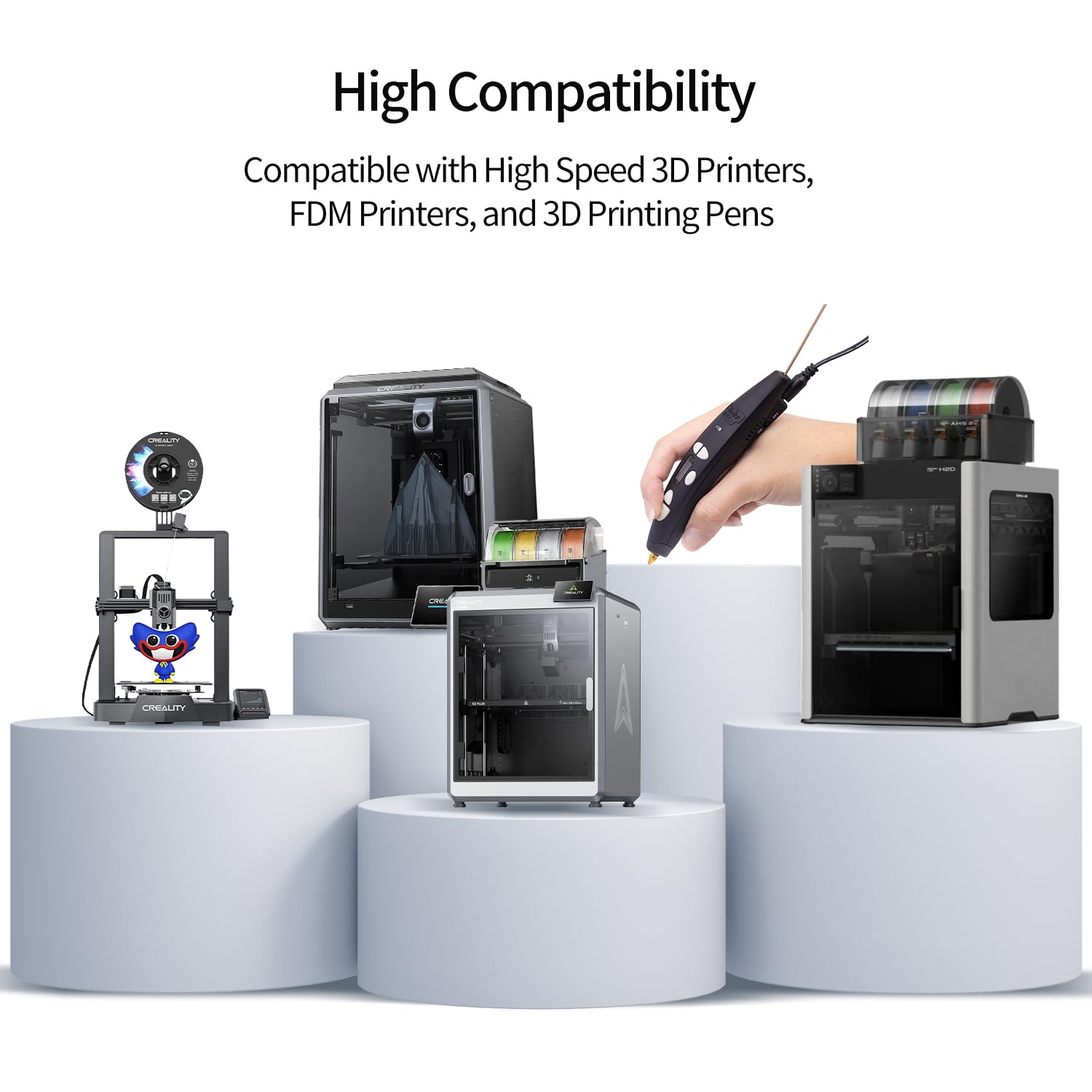 Inland PLA Filament 1.75mm Black 1KG, 3D Printer Filament Dimensional Accuracy +/- 0.02mm, 1kg Spool (2.2lbs) Fits Most FDM 3D Printers (Coal Black, 1 Pack) - Image 6