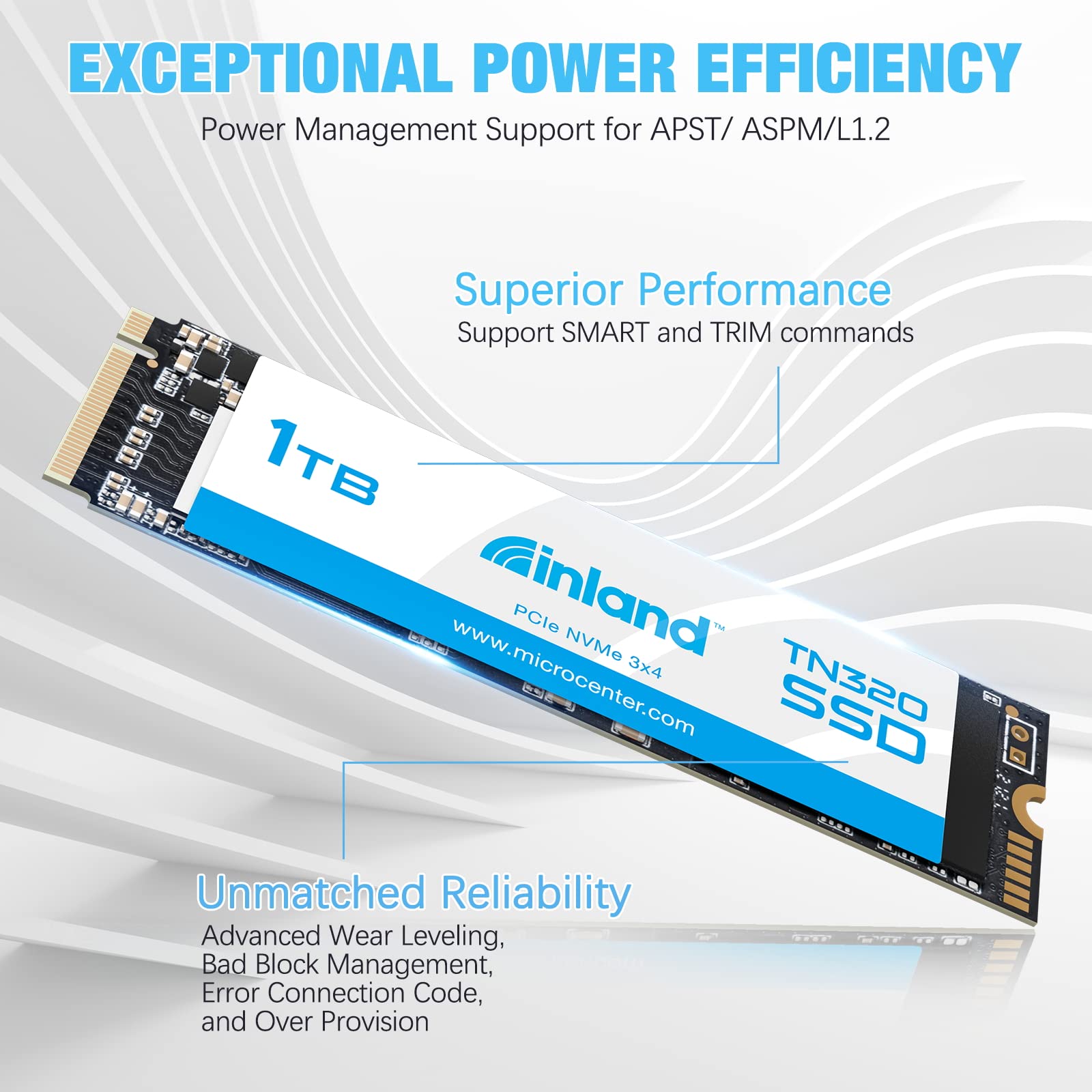 INLAND TN320 1TB NVMe M.2 PCIe Gen3x4 2280 Internal Solid State Drive SSD - Up to 2000 MB/s, 3D NAND, Storage and Memory for Laptop & PC Desktop - Image 6