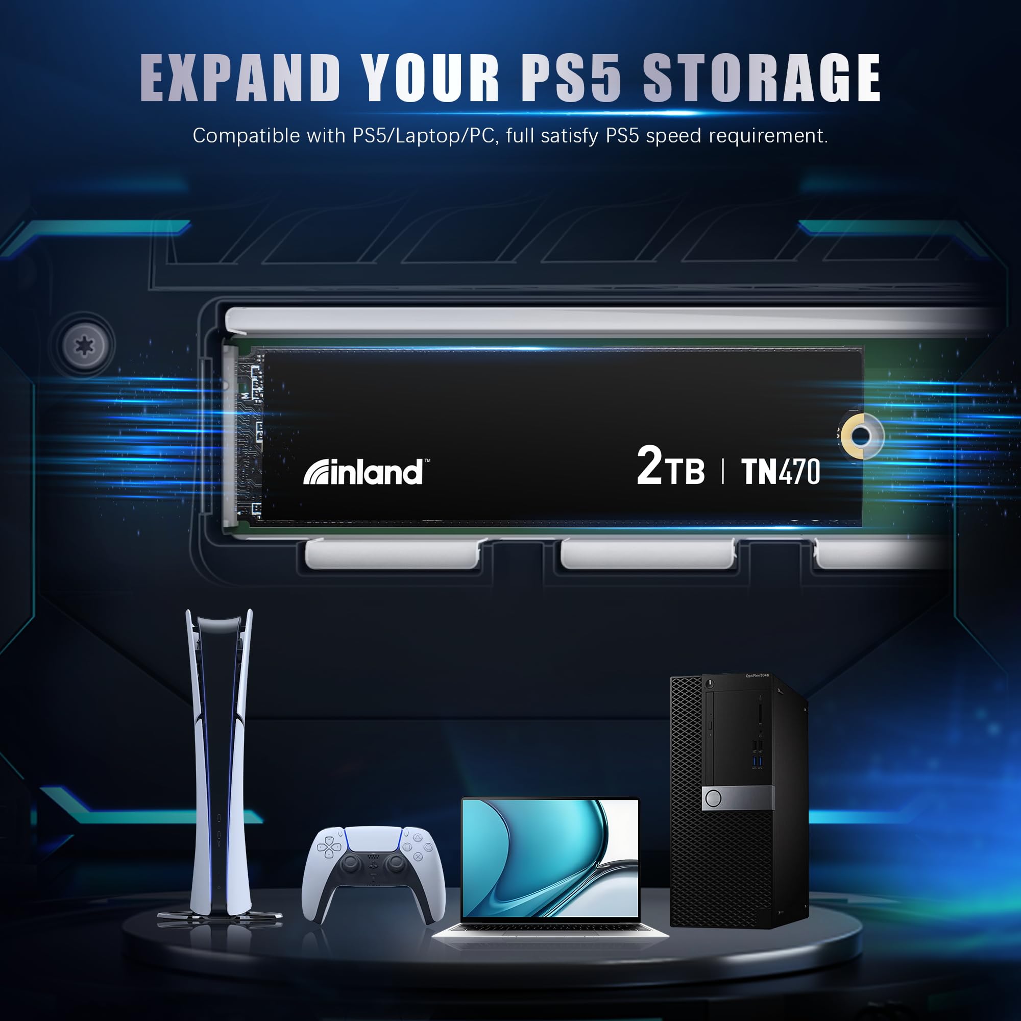 INLAND TN470 SSD 2TB Gen4 NVMe M.2 Internal Gaming Solid State Drive, Up to 7,200MB/s, Storage and Memory for Laptop & PC Desktop - Image 7