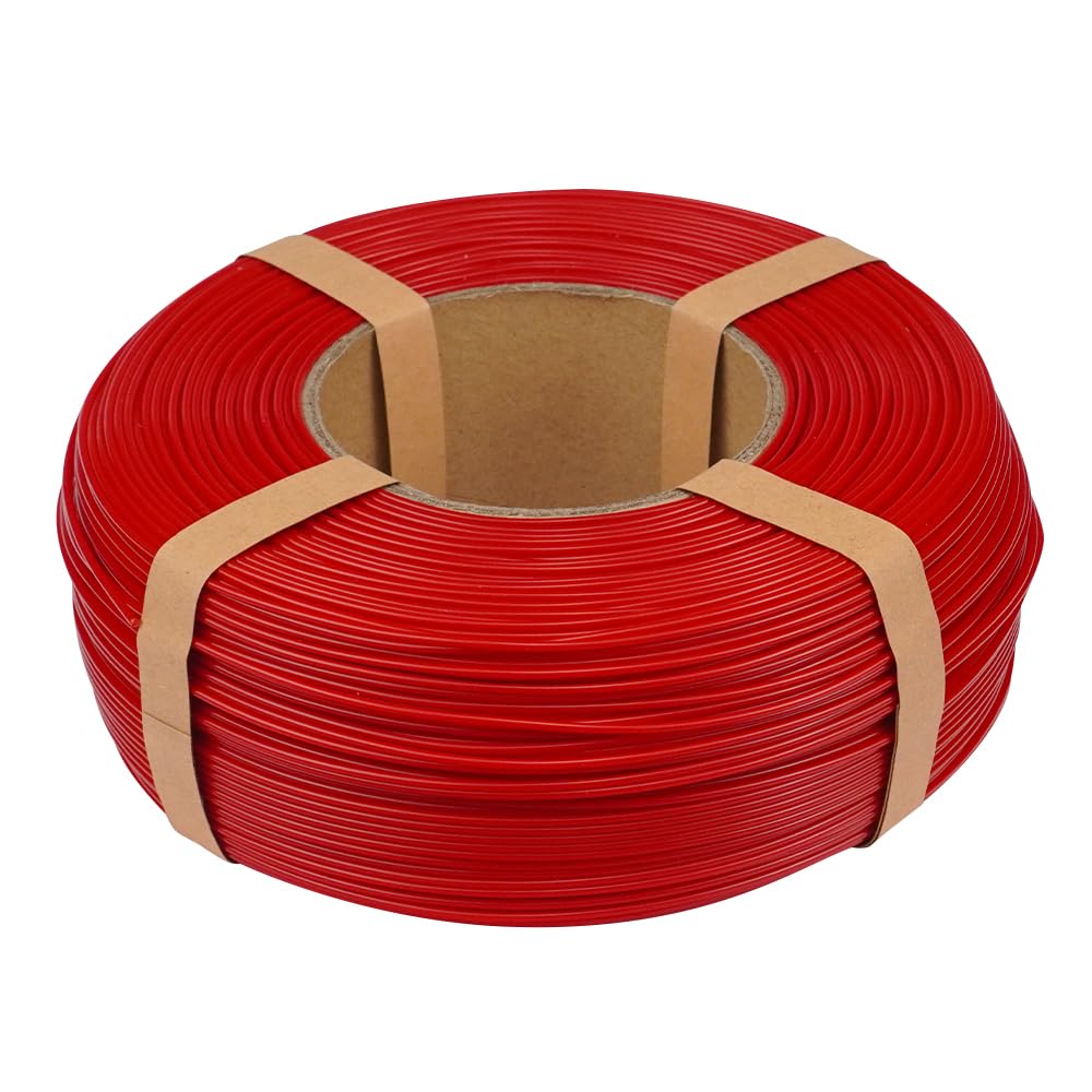 Inland V2 PLA PRO (PLA+) 3D Printer Filament Refill, 1.75mm Spooless Filament, Dimensional Accuracy +/- 0.03mm, 1KG (2.2lbs) True Red Refill for Inland Reusable Spools, Bambu Lab Compatible - Image 3