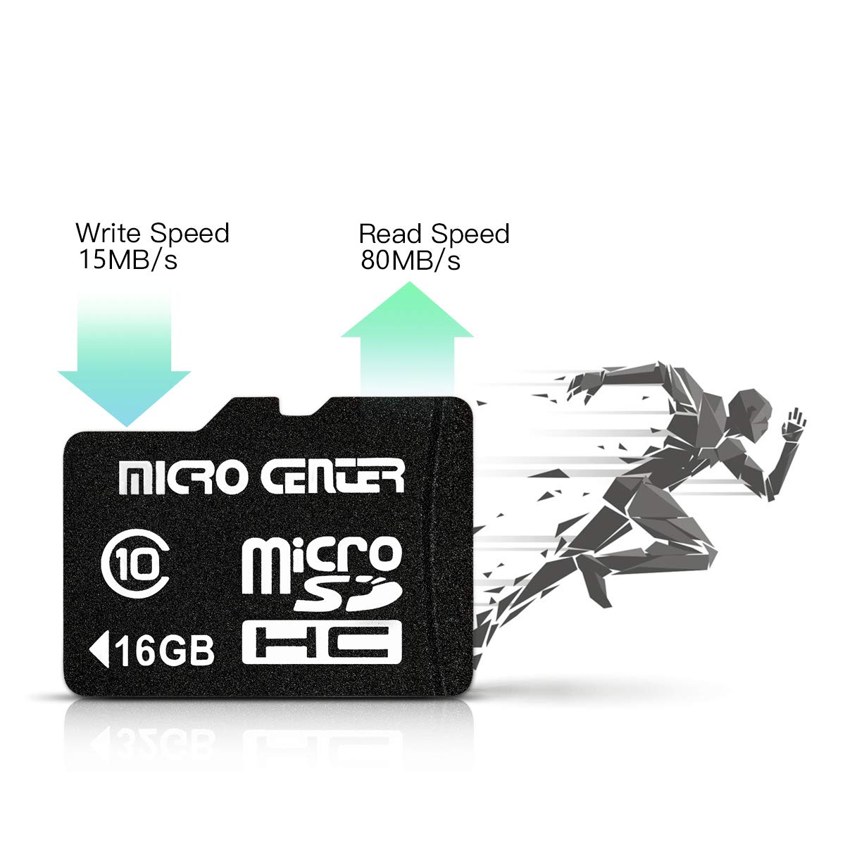 Micro Center 16GB Class 10 Micro SDHC Flash Memory Card with Adapter for Mobile Device Storage Phone, Tablet, Drone & Full HD Video Recording - 80MB/s UHS-I, C10, U1 (5 Pack) - Image 3