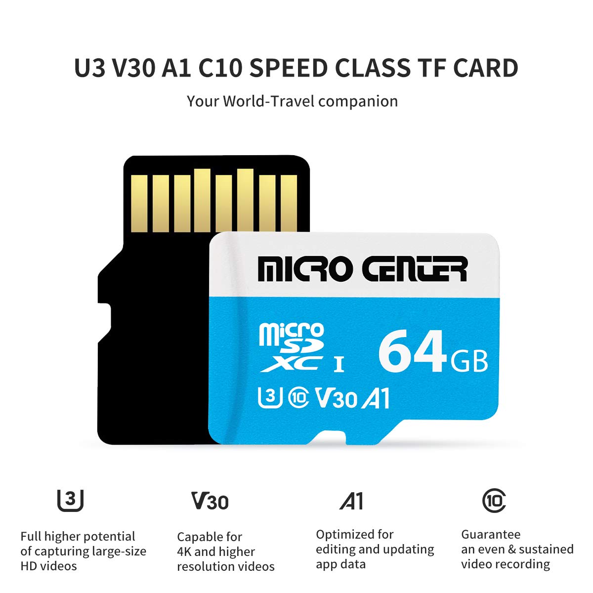 Micro Center 64GB microSDXC Card 2 Pack, Nintendo-Switch Compatible Micro SD Card, UHS-I C10 U3 V30 4K UHD Video A1 R/W Speed up to 95/30 MB/s Flash Memory Card with Adapter (64GB x 2) - Image 4