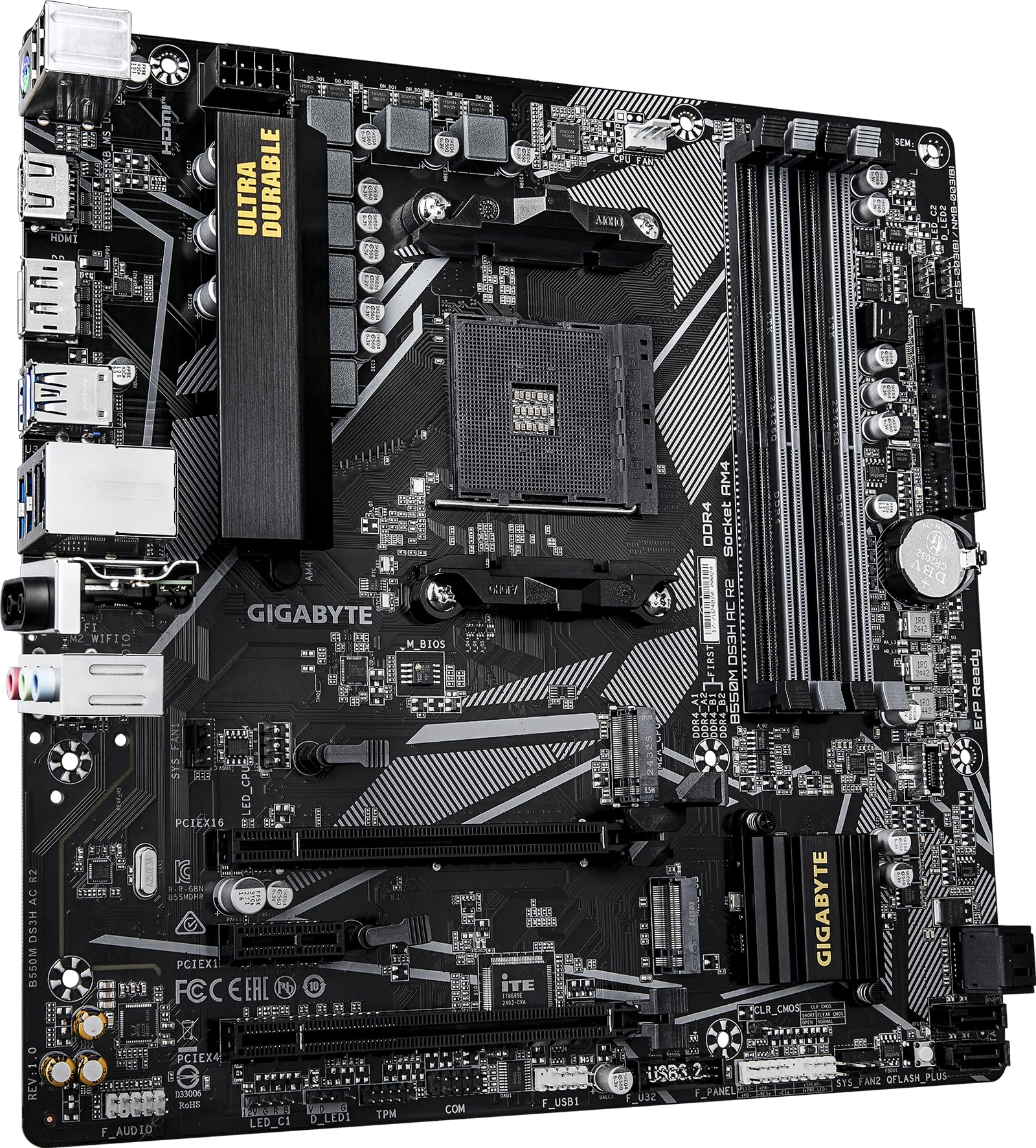 MICRO CENTER AMD Ryzen 5 5500 Desktop Processor with ASRock A520M-HDV AM4 DDR4 Motherboard - Image 4
