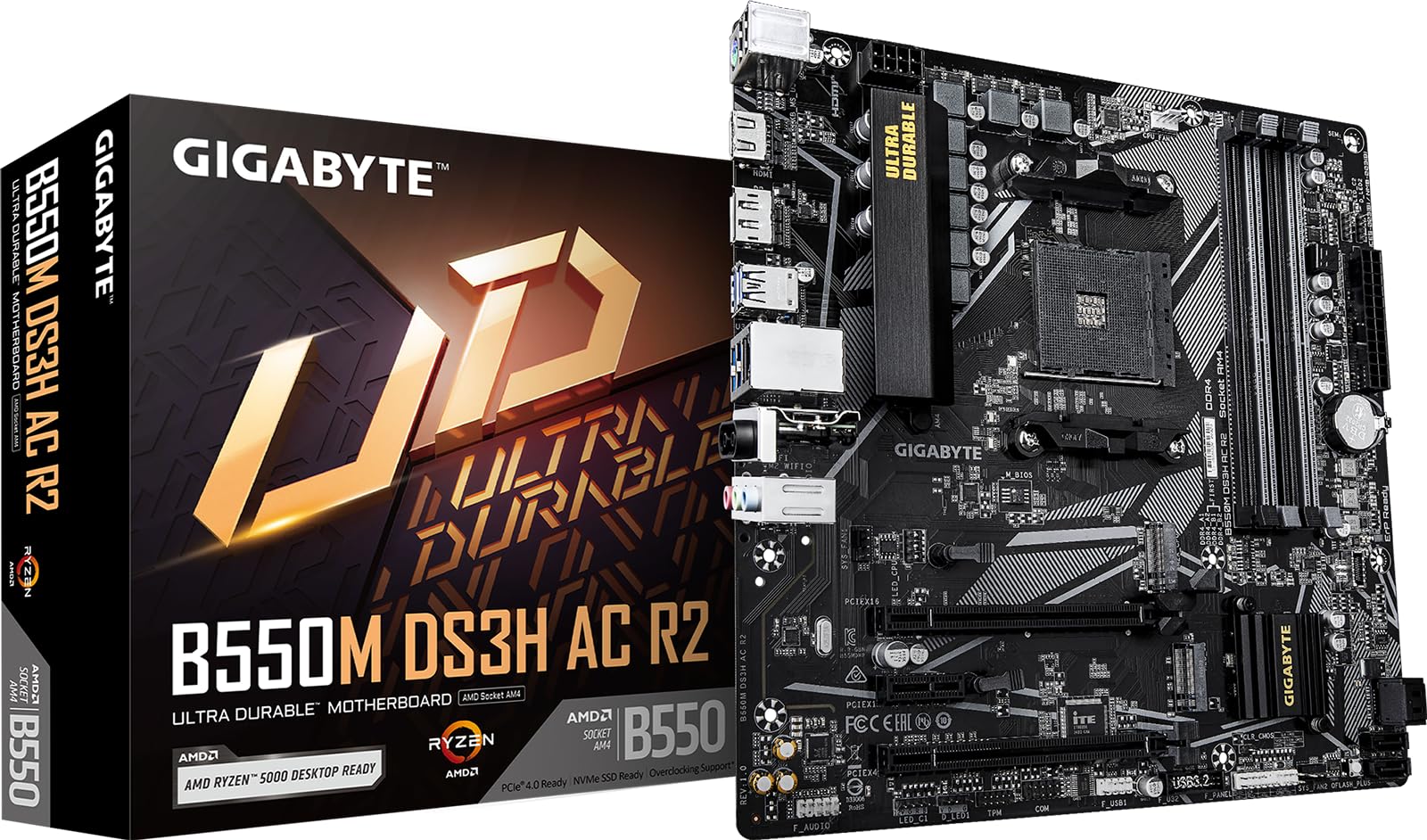 MICRO CENTER AMD Ryzen 5 5500 Desktop Processor with ASRock A520M-HDV AM4 DDR4 Motherboard - Image 7