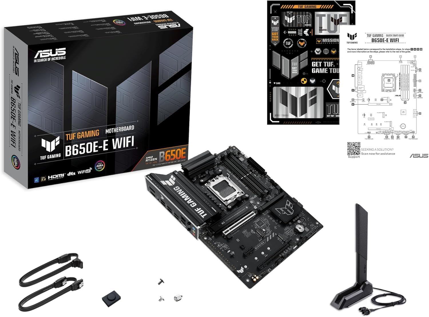 MICRO CENTER AMD Ryzen 5 7600X CPU Processor Bundle with ASUS TUF Gaming B650E-E WiFi AM5 ATX Motherboard (DDR5, PCIe 5.0 Ready, 3X M.2, Wi-Fi 6E, USB 20Gbps Type-C) - Image 8