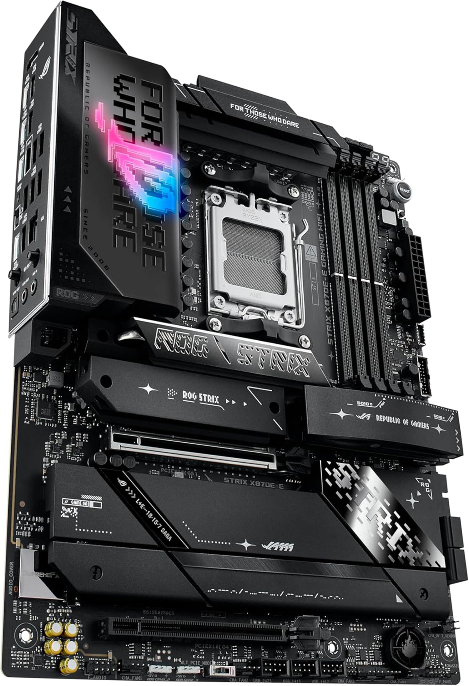 Micro Center AMD Ryzen 9 9900X CPU Processor with ASUS ROG Strix X870E-E Gaming WiFi X870 ATX Motherboard (18+2+2 Power Stages, WiFi 7, 5X M.2, PCIe 5.0, USB4) - Image 9