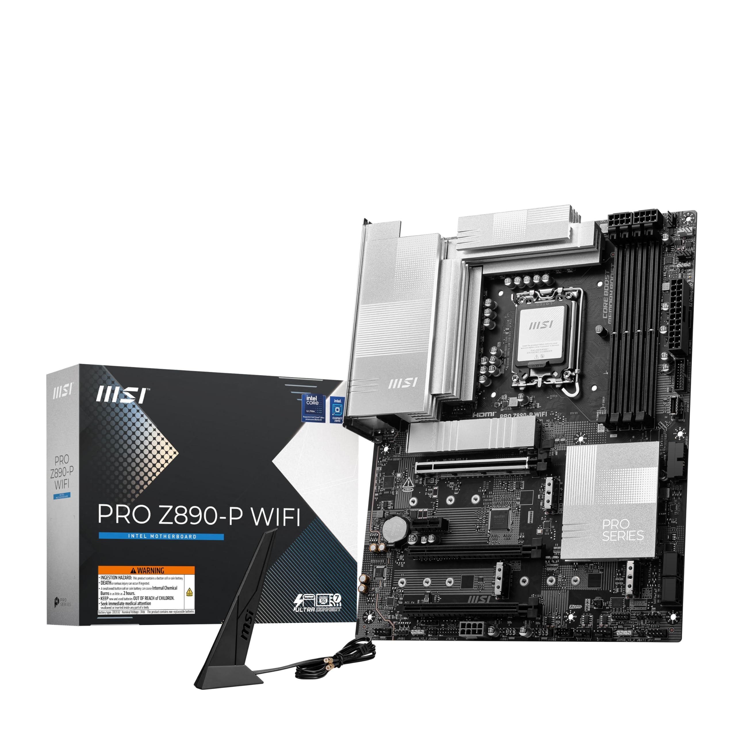 Micro Center CPU Motherboard Combo - Intel Core Ultra 7 265K 20-Cores Unlocked Desktop Processor with Msi PRO Z890-P WiFi ProSeries LGA 1851 ATX Motherboard - Image 6